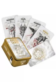 Angel Tarot, karty do wróżenia w metalowym pudełku, edycja kieszonkowa