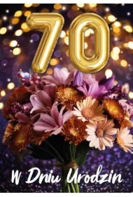 Karnet B6 3D Urodziny 70