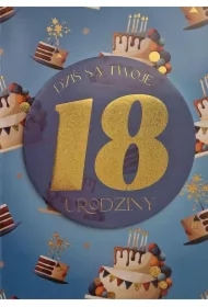 Karnet Urodziny 18 męskie