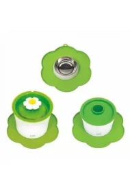 Podkładka silikonowa w kształcie kwiata, zielona, 30 cm