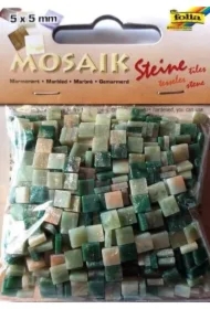 Mozaika kamyczki marmurkowe 5x5mm zielona