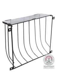 Paśnik przykręcany, dla królika/gryzoni czarny, metal/plastik, 22 x 16 x 6 cm, z pokrywką