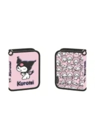 Piórnik dwuklapkowy bez wyposażenia Kuromi pink