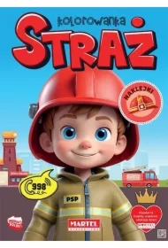 STRAŻ kolorowanka z naklejkami