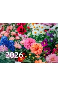 Kalendarz 2026 trójdzielny Kwiaty