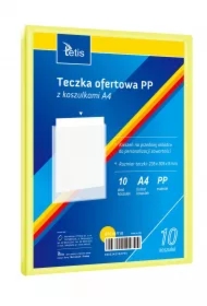 Teczka ofertowa A4 PP + 10 koszulek żółta