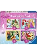 Фото - Пазли й мозаїки Disney Puzzle 4w1 Księżniczki 