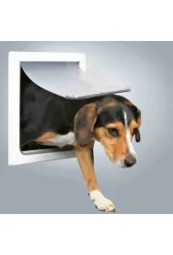 Drzwi wahadłowe dla psów s-m 19-32mm (białe)