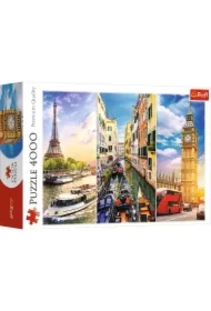 Puzzle 4000 el. Wycieczka po Europie