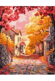 Malowanie po numerach - Jesienny Zachód Słońca