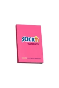 Notes samoprzylepny 76x51 mm ciemnoróżowy neon 100 kartek