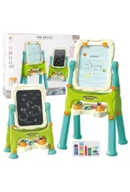 Tablica edukacyjna 3w1 dwustronna na stelaże ziel