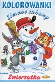 Kolorowanki. Zimowe zabawy - Zwierzątka