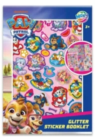 Książka z naklejkami z brokatem Psi Patrol