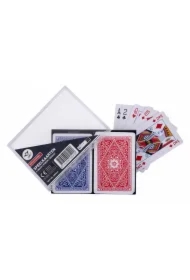 Komplet 2 talii kart w etui 100% platik 4 index