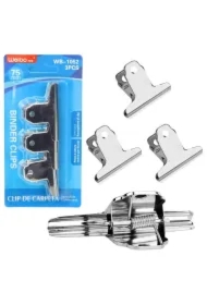 Klipsy metalowe biurowe 3 szt 75mm