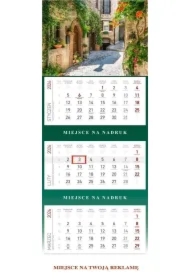 Kalendarz 2026 trójdzielny Toskania