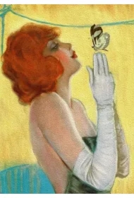 Karnet B6 z kopertą Kobieta i motyl