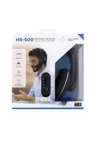 Słuchawki Z Mikrofonem Usb Multimedialny Zestaw Słuchawkowy Tnb Hs-500