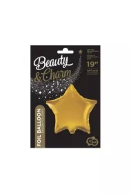 Balon foliowy B&C Gwiazda złota, matowa 44cm