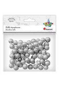 Kulki styropianowe 15mm 65 szt srebrne