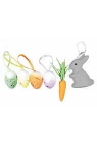 Dekoracje wielkanocne. Szary zając (395990)