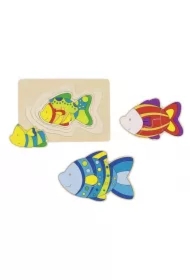 Układanka warstwowa. Rybki