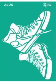 Szablon samoprzylepny wielokrotnego użytku trampki 21x29.7 cm