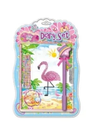 Pamiętnik z ozdobnym długopisem Flaming