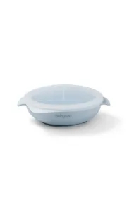 Silikonowy talerz z przyssawką i przykrywką niebieski