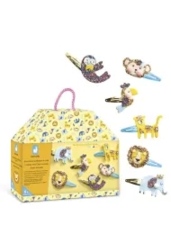 Zestaw kreatywny do tworzenia biżuterii Brokatowe spinki do włosów Egzotyczne zwierzęta 5+