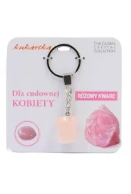 Brelok Dla cudownej kobiety różowy kwarc