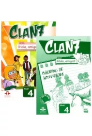 Clan 7 con Hola, amigos! 4. Podręcznik i zeszyt ćwiczeń do języka hiszpańskiego