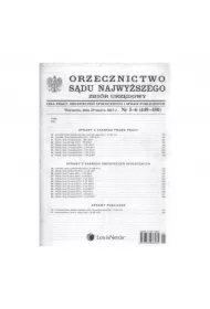 Orzecznicwo Sądu Najwyższego Zbiór Urzędowy 9-10 / 2013