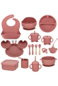 Naczynia silikonowe dla dzieci krab zestaw