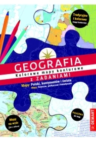 Geografia z zadaniami. Kolorowe mapy konturowe