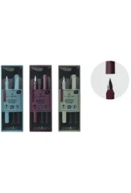 Zestaw pióro wieczne + 2 naboje w etui Academy mix