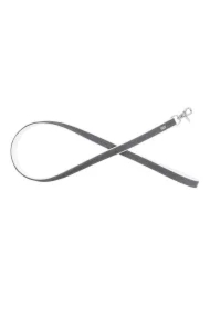 Smycz skórzana, 20 mm / 100 cm, szary/biały