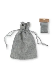 Woreczki jutowe szare 10x15cm 6 szt