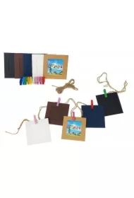 Ramka na zdjęcia ze sznurkiem i klamerką 10 szt