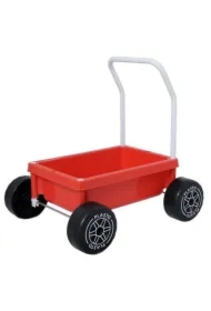 Wózek z cichymi kołami czerwony