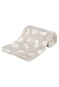 Kenny, kocyk, beżowy, plusz, 75 x 50 cm