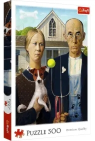Puzzle 500 el. American Gothic: Psia Edycja