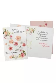 Karnet B6 Urodziny damskie, kwiaty