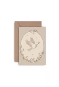 Karnet na chrzest i komunię gołąbek