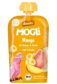 Mus banan - guawa - mango bez dodatku cukrów od 1 roku demeter