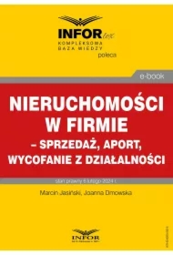 Nieruchomości w firmie &ndash; sprzedaż, aport, wycofanie z działalności
