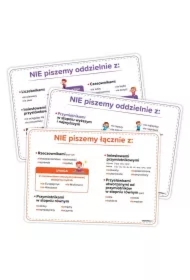 Plansz edukacyjne Pisownia NIE z częściami mowy