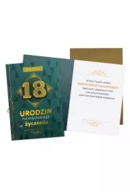Karnet B6 Urodziny 18 męskie