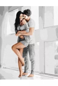 Malowanie po numerach - Czułe uściski